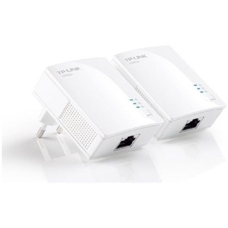 foto del prodotto trade shop traesio 2 adattatori rete powerline ethernet 200mbps mini per sky on demand tl pa2010kit 