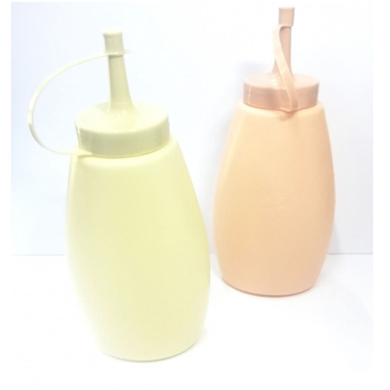 foto del prodotto trade shop traesio 2 bottiglie 300ml dosatore dispenser salse olio ketchup senape maionese per pub 