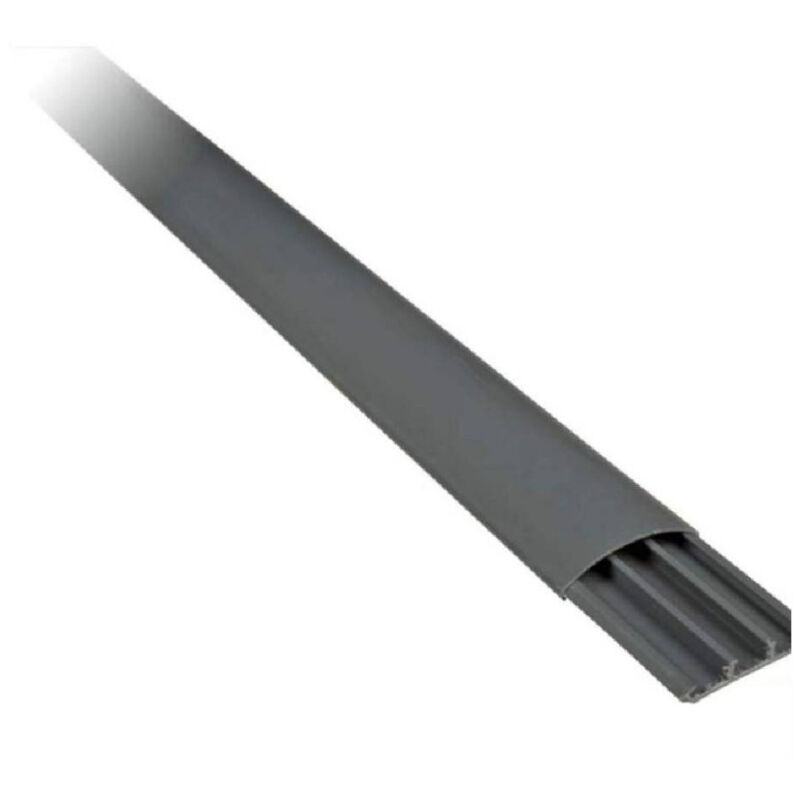 foto del prodotto trade shop traesio 2 canalina cavi plastica ct2 grigia 2mt 75x20mm 5627520f a pavimento calpestabile 