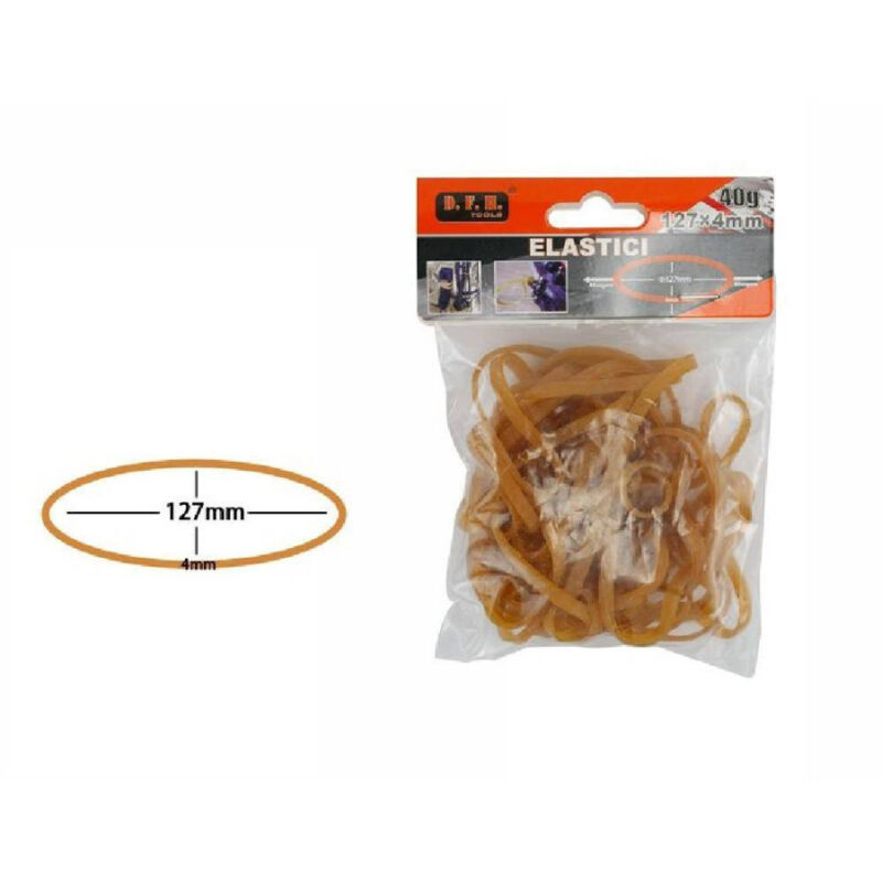 foto del prodotto trade shop traesio 2 confezioni da 40g elastici elastico molle gomma fettucce misura 127x4mm 53692a 