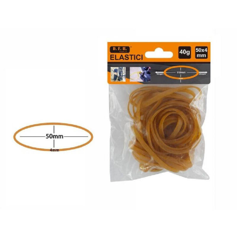 foto del prodotto trade shop traesio 2 confezioni da 40g elastici elastico molle gomma fettucce misura 50x4mm 53691a 