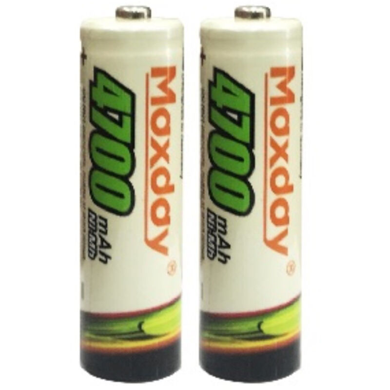 foto del prodotto trade shop traesio 2 pezzi pile batterie stilo aa ricaricabili da 4700 mah ni mh per fotocamera 