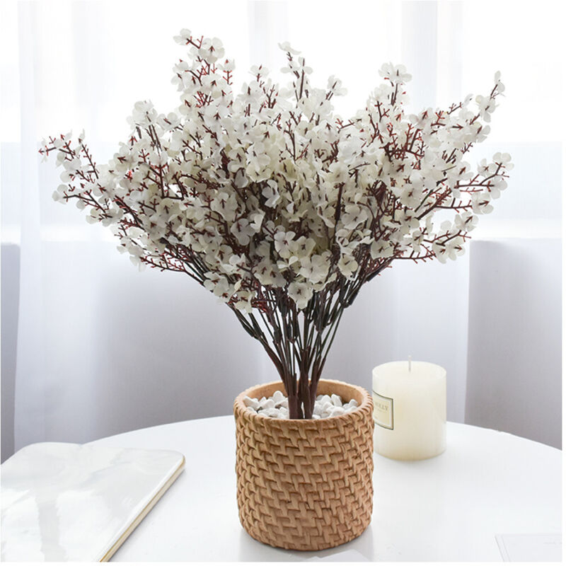 foto del prodotto trade shop traesio 2 pz fiori pesco finti artificiali primavera decorazione interno esterno bouquet bianco