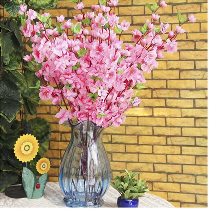 foto del prodotto trade shop traesio 2 pz fiori pesco finti artificiali primavera decorazione interno esterno bouquet rosa