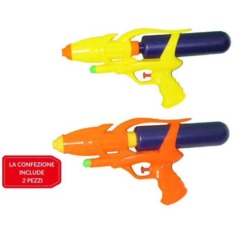 foto del prodotto trade shop traesio 2 pz pistola ad acqua giocattoli gioco per bambini mare piscina giardino 28.5 cm 