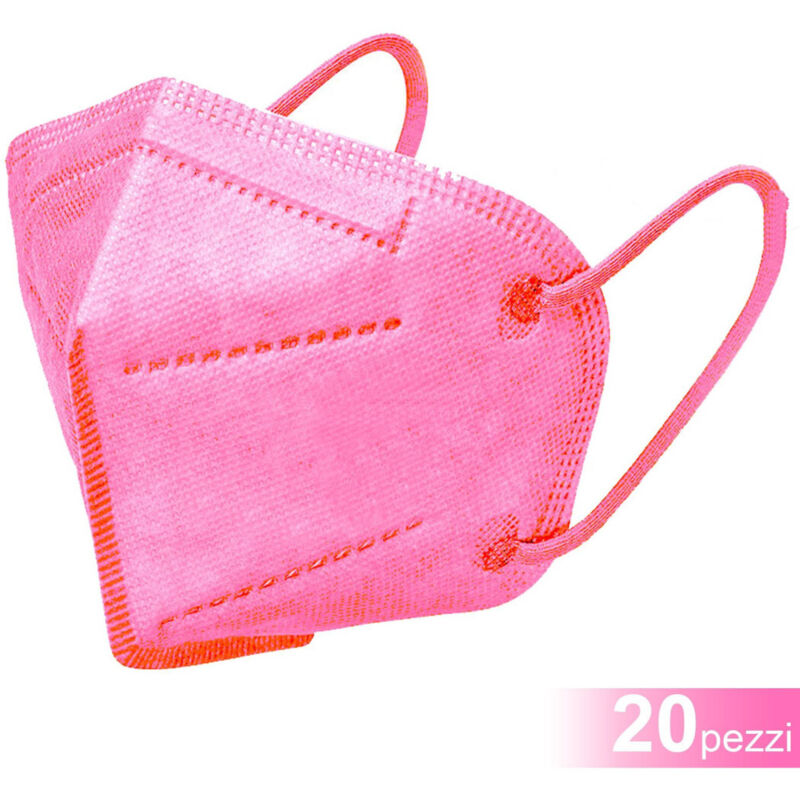 foto del prodotto trade shop traesio 20 mascherine protettive ffp2 senza valvola mascherina mini colore rosa bambine 