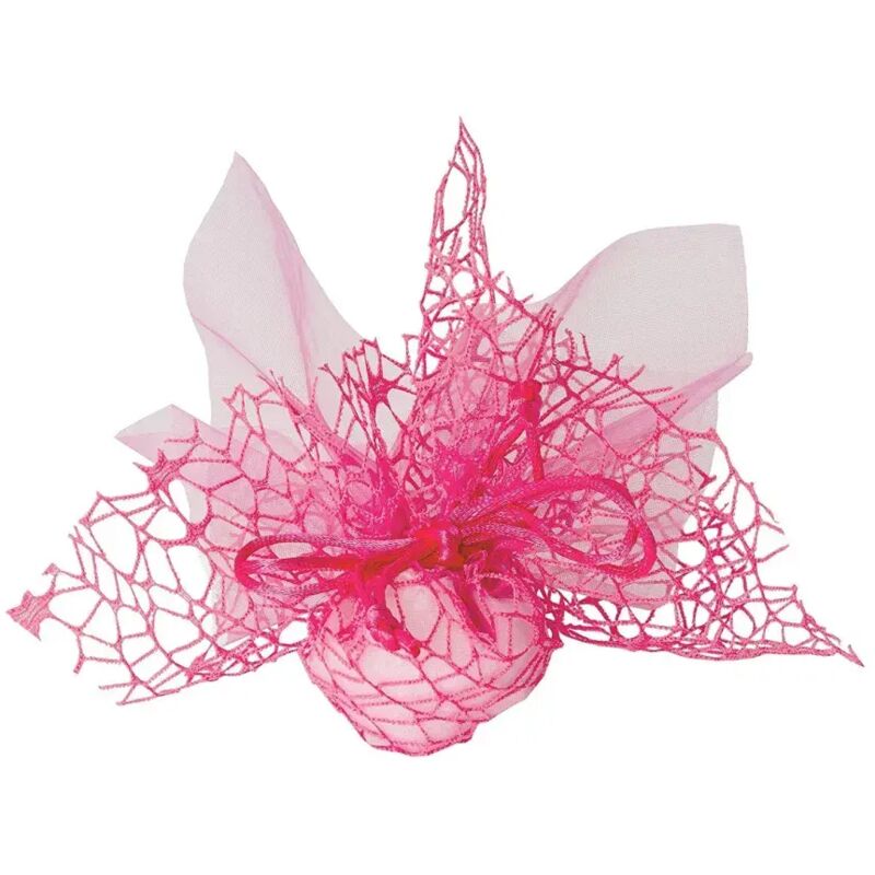 foto del prodotto trade shop traesio - 20 sacchetti velo veletti organza rete tulle per confetti matrimonio bomboniere - fucsia