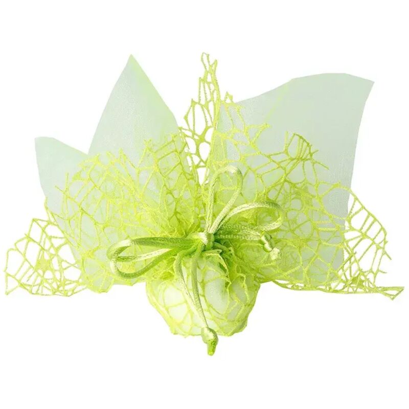 foto del prodotto trade shop traesio - 20 sacchetti velo veletti organza rete tulle per confetti matrimonio bomboniere - verde