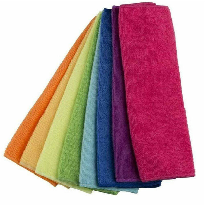 foto del prodotto trade shop traesio 24 panni microfibra 30 x 30 cm panno pulizia multiuso lavaggio auto asciugamano 