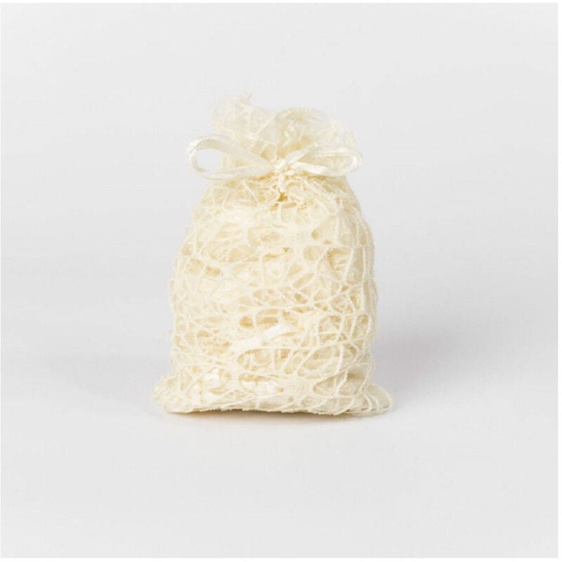 foto del prodotto trade shop traesio 24 pz. sacchetti rete organza porta confetti matrimonio battesimo bomboniera panna naturale