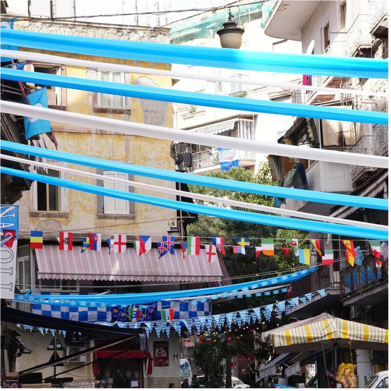 foto del prodotto trade shop traesio - 2pz nastri celebrativi per la festa del terzo scudetto del napoli bianco azzurro -
