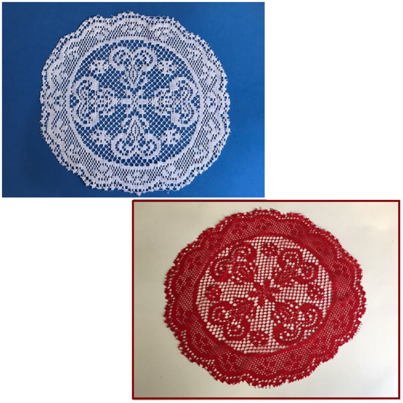foto del prodotto trade shop traesio - 2x centrotavola centrino sottopiatto per decorazioni bomboniere centrino rotondo -