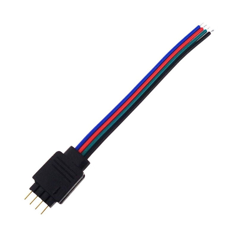 foto del prodotto trade shop traesio 2x connettore maschio maschio per rgb a 4 pin per controller led strisce strip 