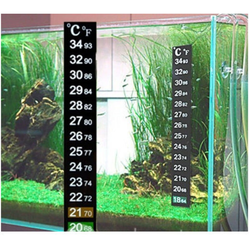 foto del prodotto trade shop traesio - 2x termometro di precisione adesivo vetro acquario marino dolce acqua terrario -