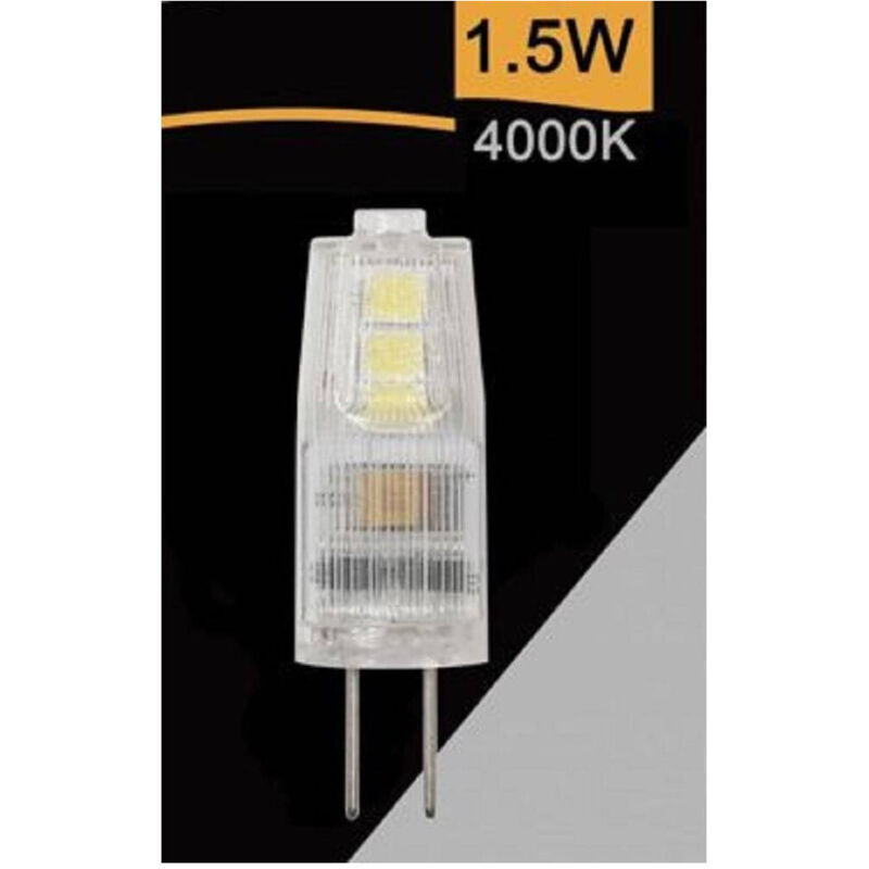 foto del prodotto trade shop traesio 3 lampadine led g4 ac dc12v 1.5w 150lm luce 3000k 4000k 6500k spardc g4 1.5w 001 bianco naturale 