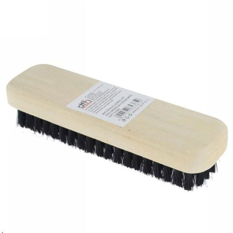 foto del prodotto trade shop traesio 3 pz spazzola per scarpe con setole per pulizia lucidatura con manico in legno 