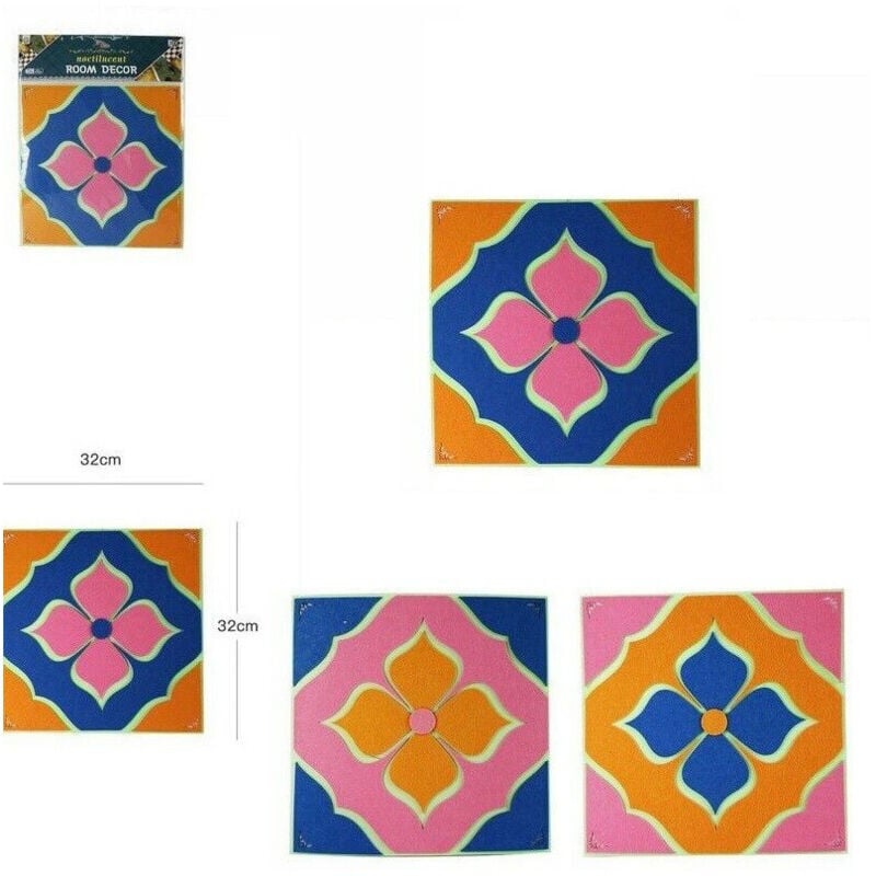 foto del prodotto trade shop traesio 3d piastrella mattonella adesivo da parete muro pannello 30x30cm 64385 