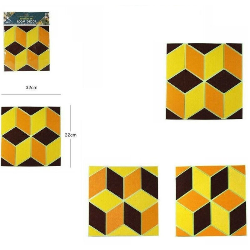 foto del prodotto trade shop traesio 3d piastrella mattonella adesivo da parete muro pannello 30x30cm 64386 