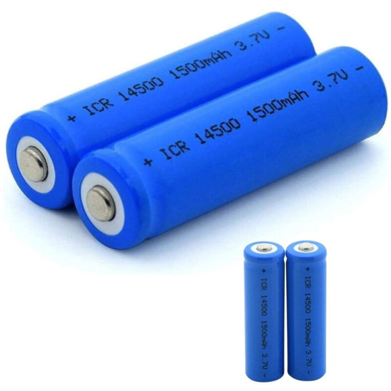 foto del prodotto trade shop traesio 4 batteria agli ioni di litio da 3,7v 1500mah icr 14500 per microfono mod aereo 