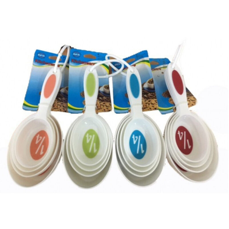 foto del prodotto trade shop traesio 4 cucchiaini misurini di precisione da 59 ml a 237 ml in plastica dosatori dolci 