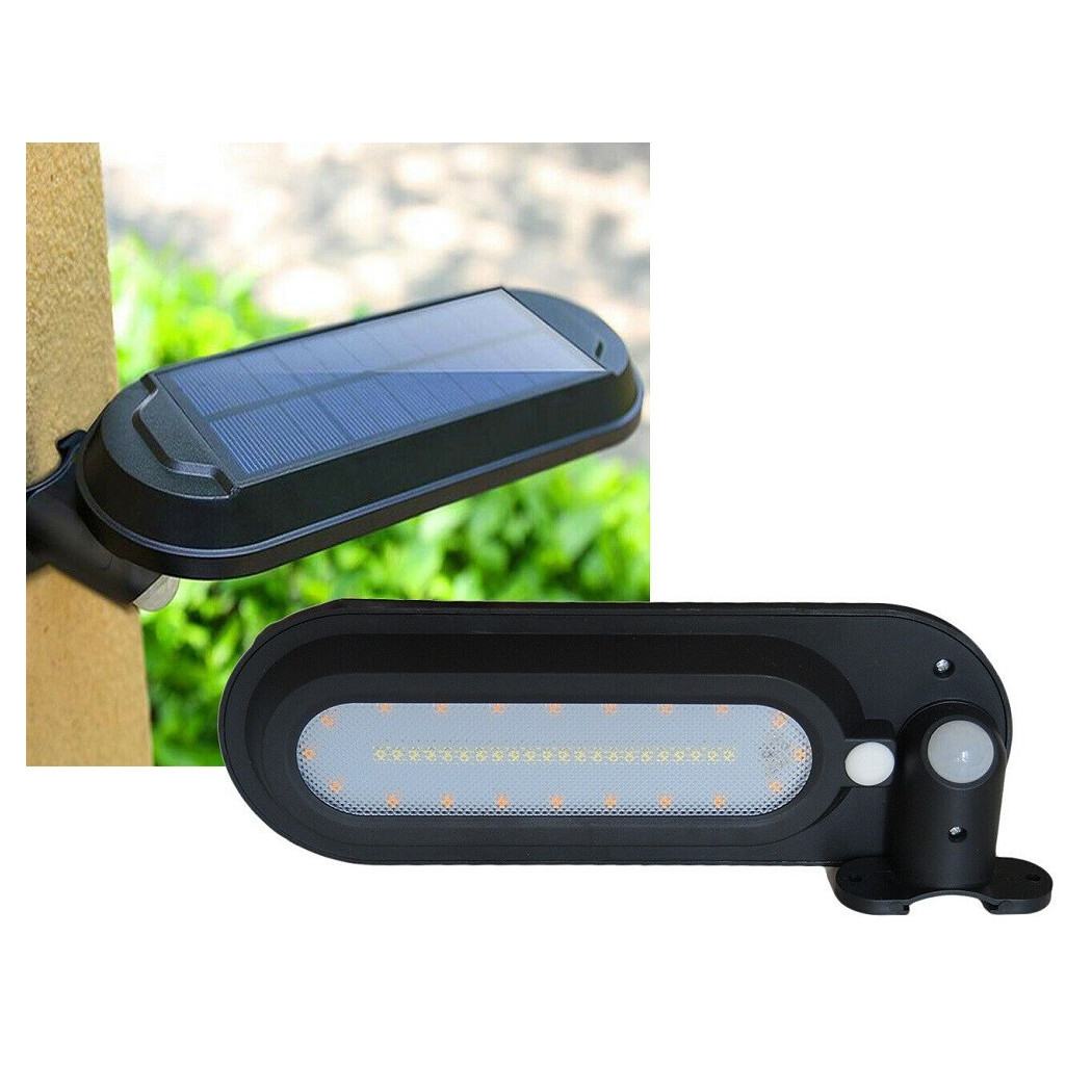 foto del prodotto trade shop traesio 4 lampada led solare da esterno giardino faretto fotovoltaico sensore a 42 led 