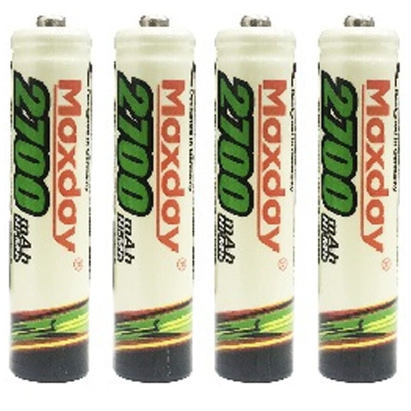 foto del prodotto trade shop traesio 4 pile aaa batterie ricaricabili mini stilo 2700 mah ministilo universali pila 