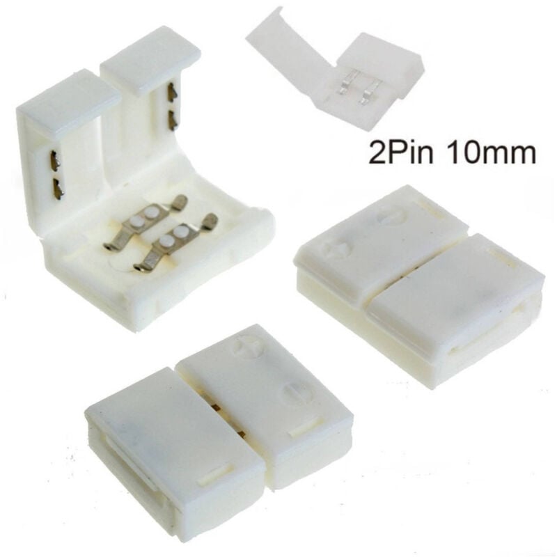 immagine 0 del prodotto trade shop traesio 4 x connettore 10 mm a clip per strip strisce a led mono colore maschio maschio 