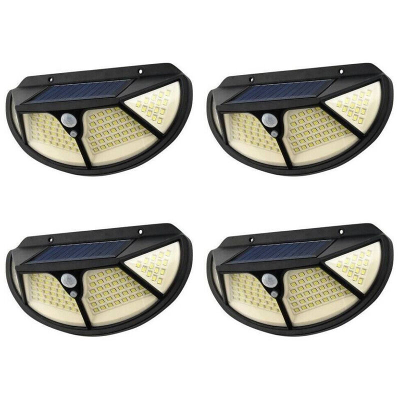 foto del prodotto trade shop traesio - 4pz lampada luce faretto faro esterno solare 102 led smd sensore movimento ta005 -