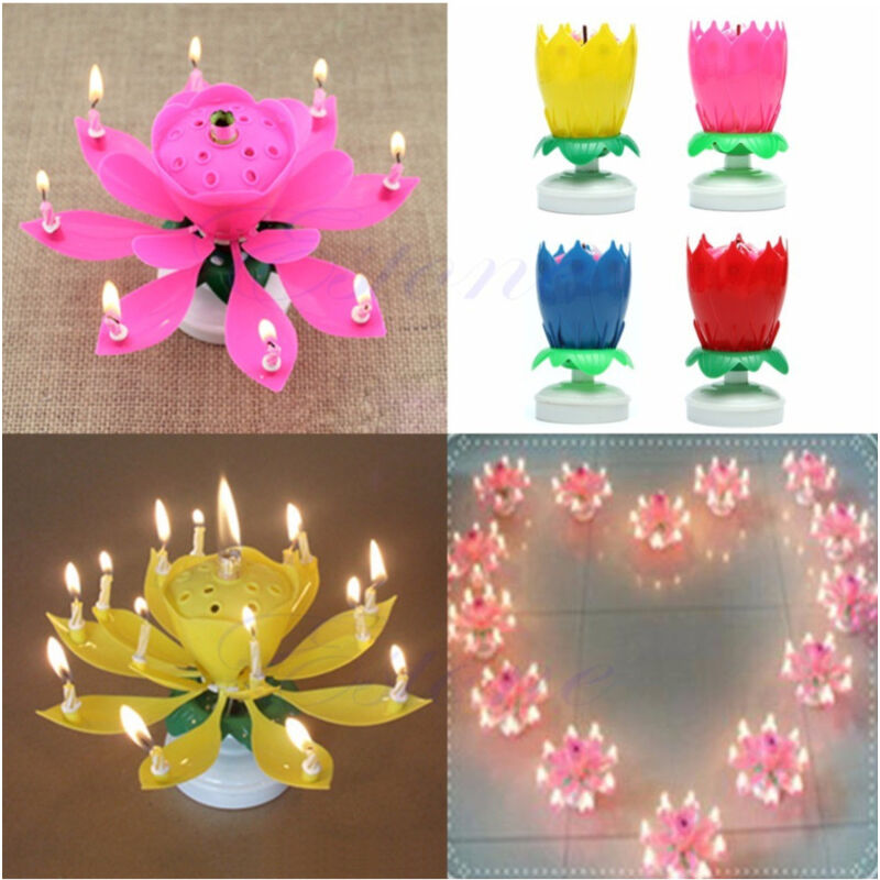 foto del prodotto trade shop traesio 5 pz candele a fontana piriche luminose magic flambe addobbo torta festa party 
