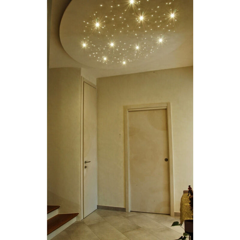 foto del prodotto trade shop traesio 50 led cielo stellato incasso luce bianca o blu fredda kit punti luce 5 12v bianco caldo 
