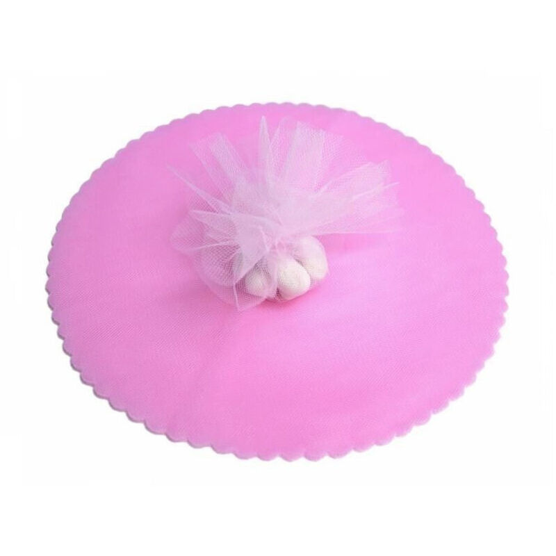 foto del prodotto trade shop traesio 50 veli tulle per bomboniere tondo organza matrimoni battesimi lauree confetti rosa