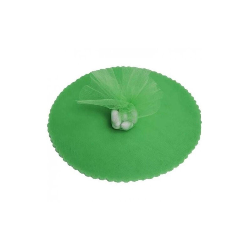 foto del prodotto trade shop traesio 50 veli tulle per bomboniere tondo organza matrimoni battesimi lauree confetti verde