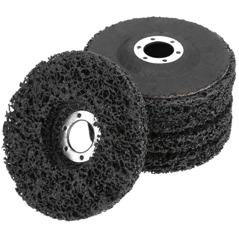 foto del prodotto trade shop traesio 5pz disco abrasivo per asportazione vernice ruggine saldatura 110mm nylon a.05101 