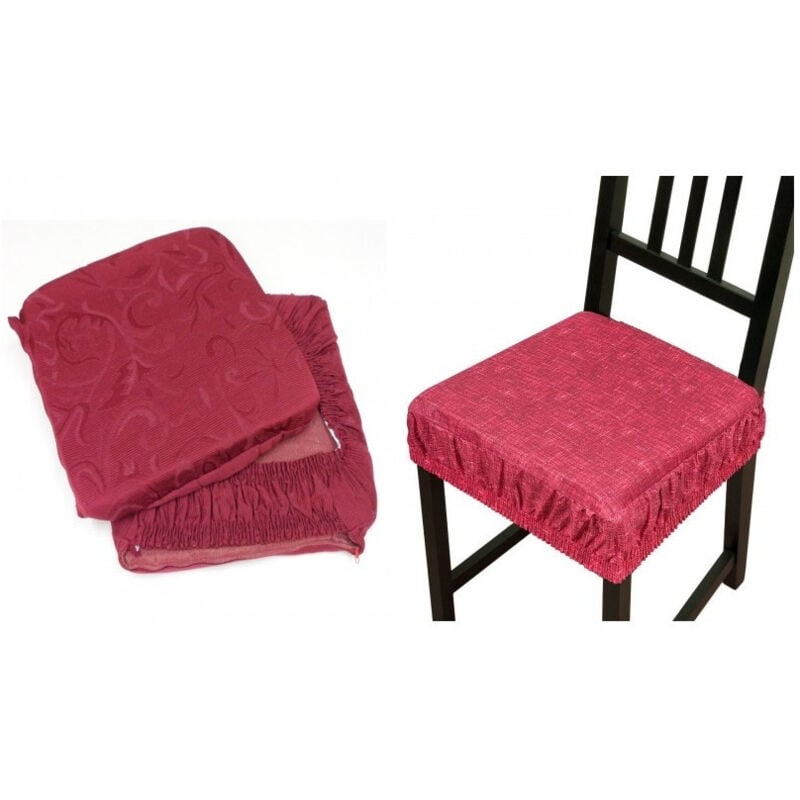 foto del prodotto trade shop traesio 6 copri sedia cuscini con fascia elastico cuscino sedie imbottito sfoderabile 