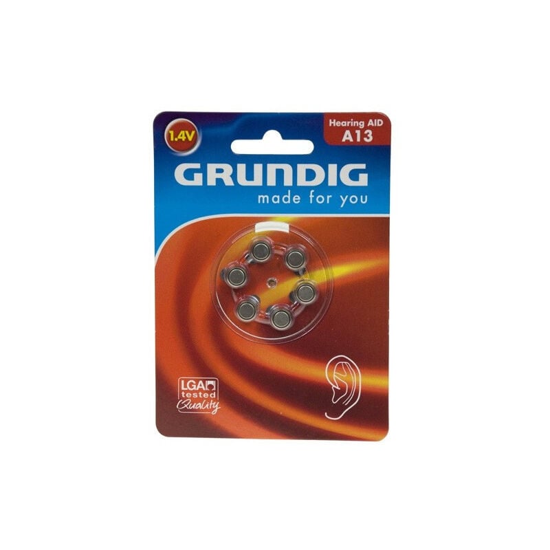 foto del prodotto trade shop traesio 6 x batteria per apparecchi acustici kit pile a bottone a13 pr48 1,4v 
