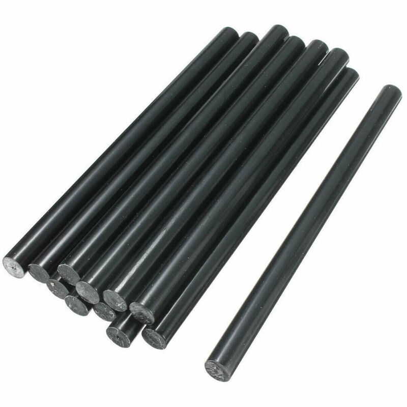 foto del prodotto trade shop traesio 84 stick colla a caldo nera ricarica per pistola lungo 18 cm diametro 7 mm 