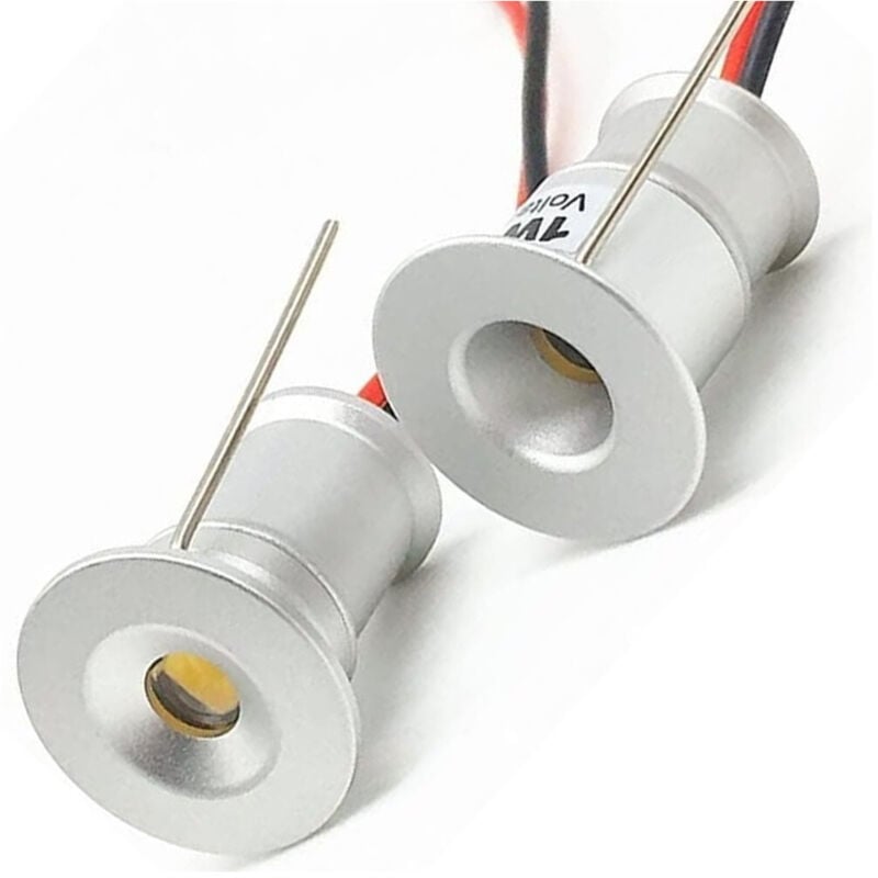 foto del prodotto trade shop traesio 9 x mini faretto a led da incasso 1w cree cob silver cielo stellato punto luce bianco caldo 