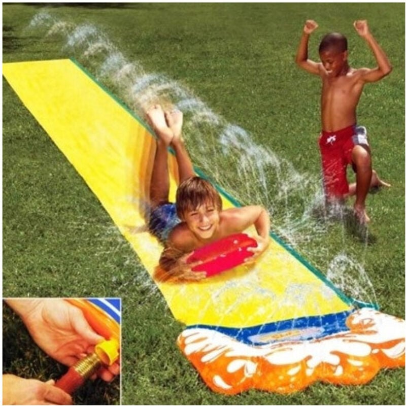 foto del prodotto trade shop traesio acqua scivolo ferroviario 488 x 71 cm gioco piscina esterno giardino water zone 