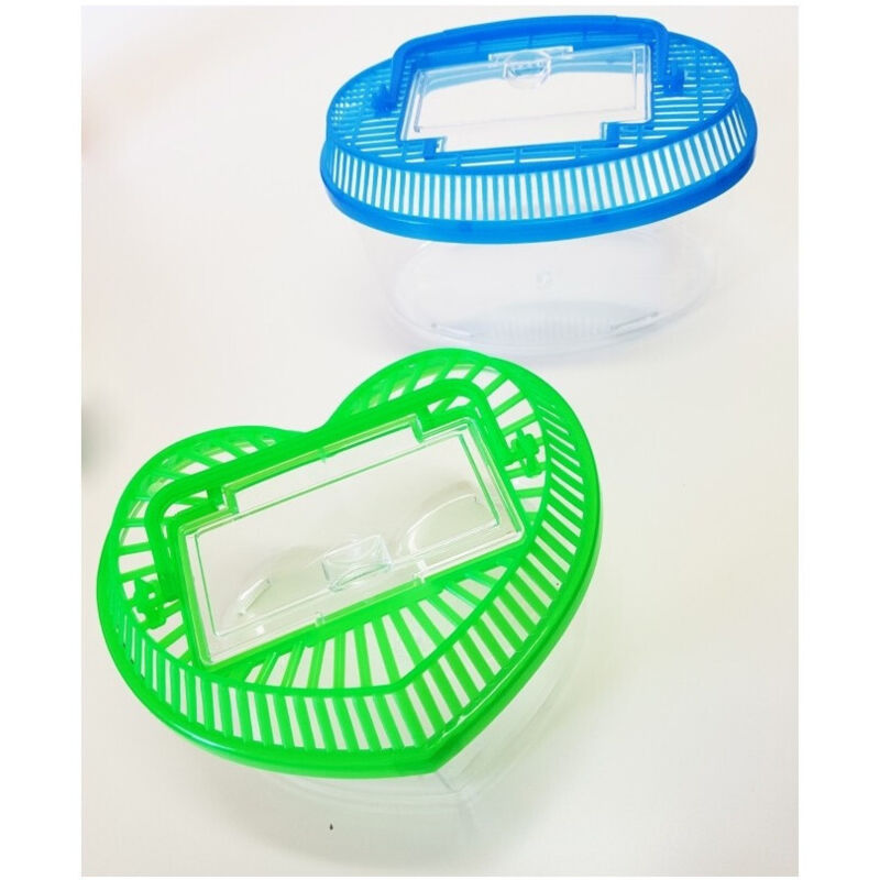 foto del prodotto trade shop traesio - acquario vaschetta plastica pesci pesciolini rossi coperchio maniglia presa aria -