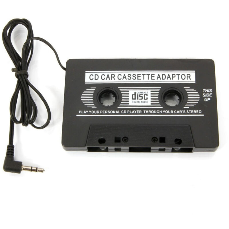 foto del prodotto trade shop traesio adattatore a cassetta audio jack 3,5 mm cavo aux per radio lettore cd ipod mp3 