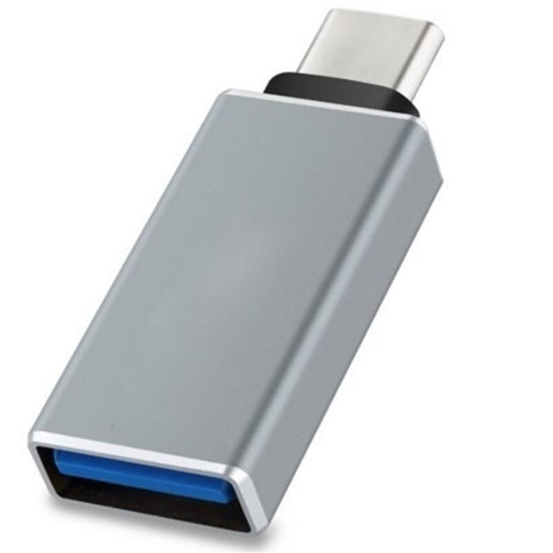 foto del prodotto trade shop traesio adattatore convertitore attacco da mini otg maschio type c a usb femmina switch 