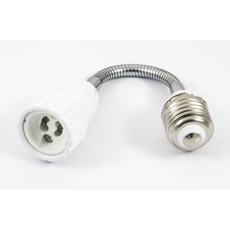 foto del prodotto trade shop traesio adattatore convertitore flessibile per lampade lampadina da e27 a gu10 300mm 