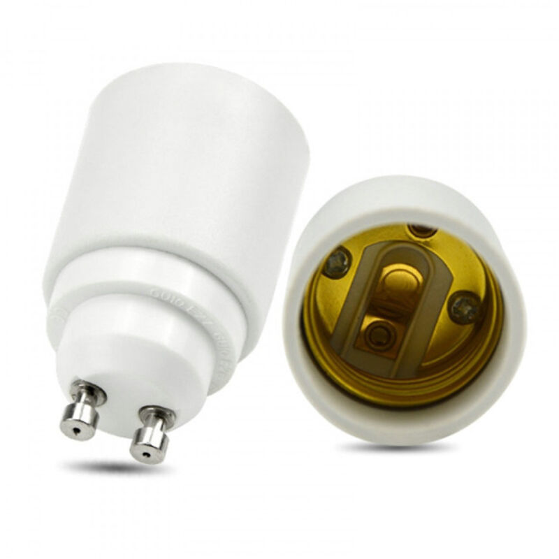 foto del prodotto trade shop traesio adattatore convertitore portalampada riduzione porta lampade da gu10 a e27 luce 