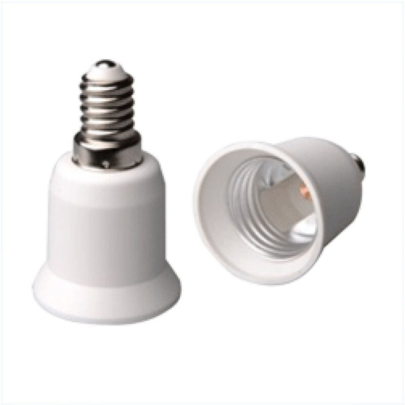foto del prodotto trade shop traesio adattatore portalampade porta lampada attacco e27 e14 da e14 a e27 gu10 b22 da e14 a e27 