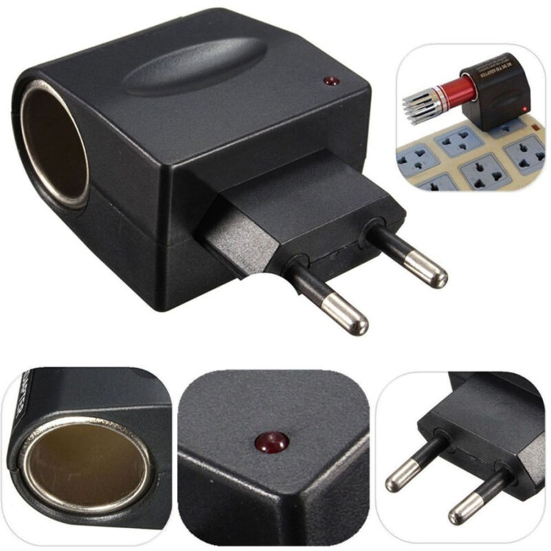 foto del prodotto trade shop traesio adattatore presa accendisigari spina rete da 220v a 12 v ac dc 