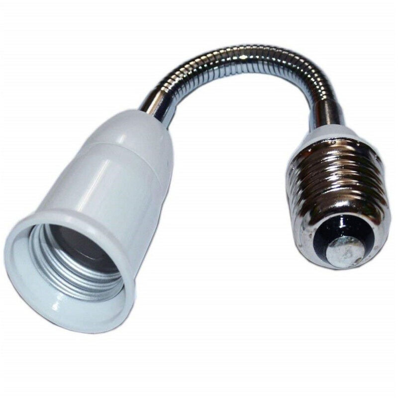 foto del prodotto trade shop traesio adattatore prolunga flessibile 20cm lampadina da e27 a e27 portalampade riduttore 
