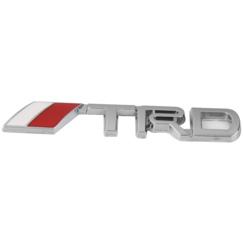 foto del prodotto trade shop traesio adesivo decorazione 3d in metallo cromato per auto figura stemma trd sticker 