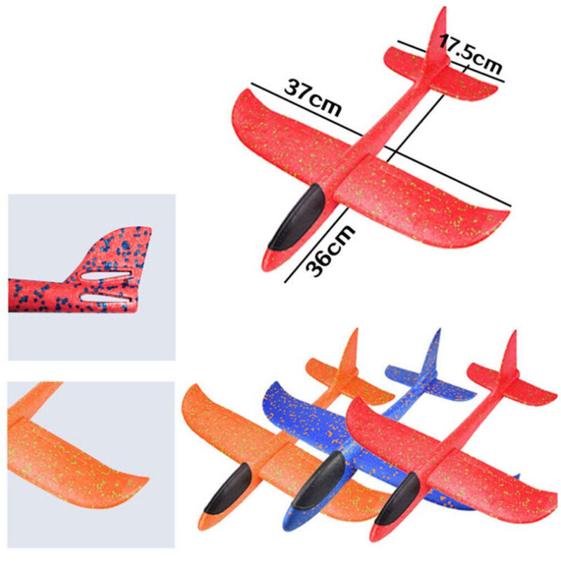 foto del prodotto trade shop traesio aereo aliante gommapiuma ultra leggero tiro mano gioco giocattolo bambini 