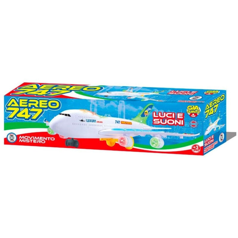 foto del prodotto trade shop traesio aereo giocattolo per bambini 3 con suoni e luci realistici movimento mistero 