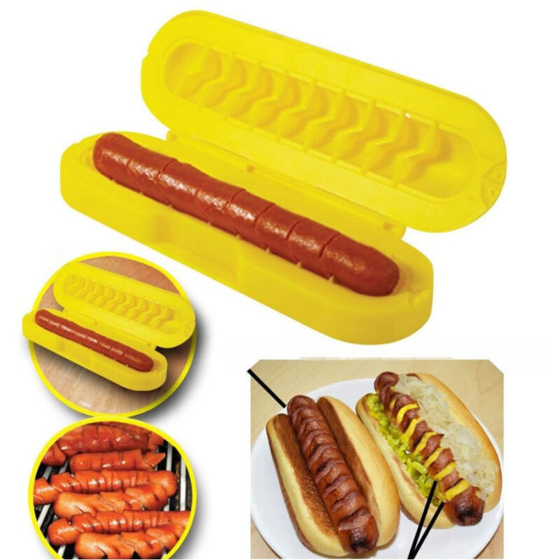 foto del prodotto trade shop traesio affettatrice wrustel a spirale curl a hot dog taglia salsicce grande e piccolo 